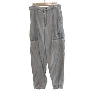 Urban Outfitters Baggy Barrel Leg Slouchy Pants Womens 10 Gray Soft Lyocell